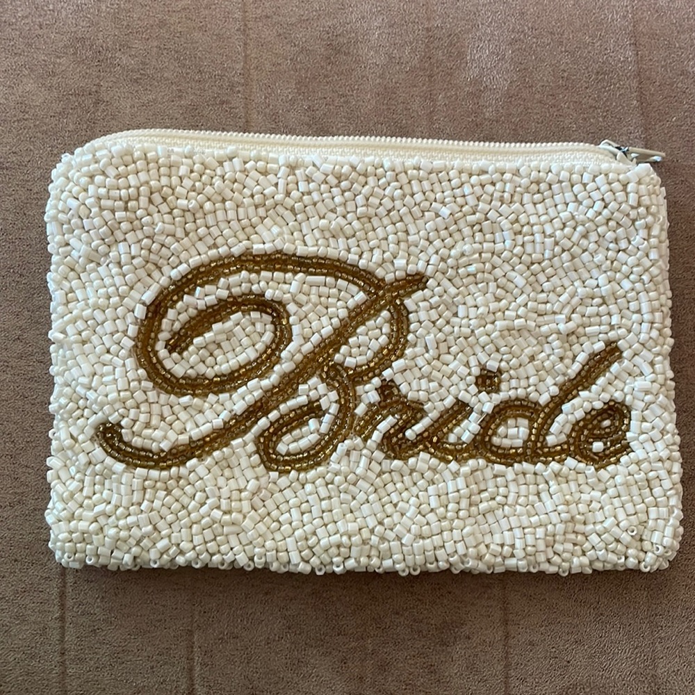 Bride Beaded Coin Purse Pouch - By Goldgirl for Beauty and Essex